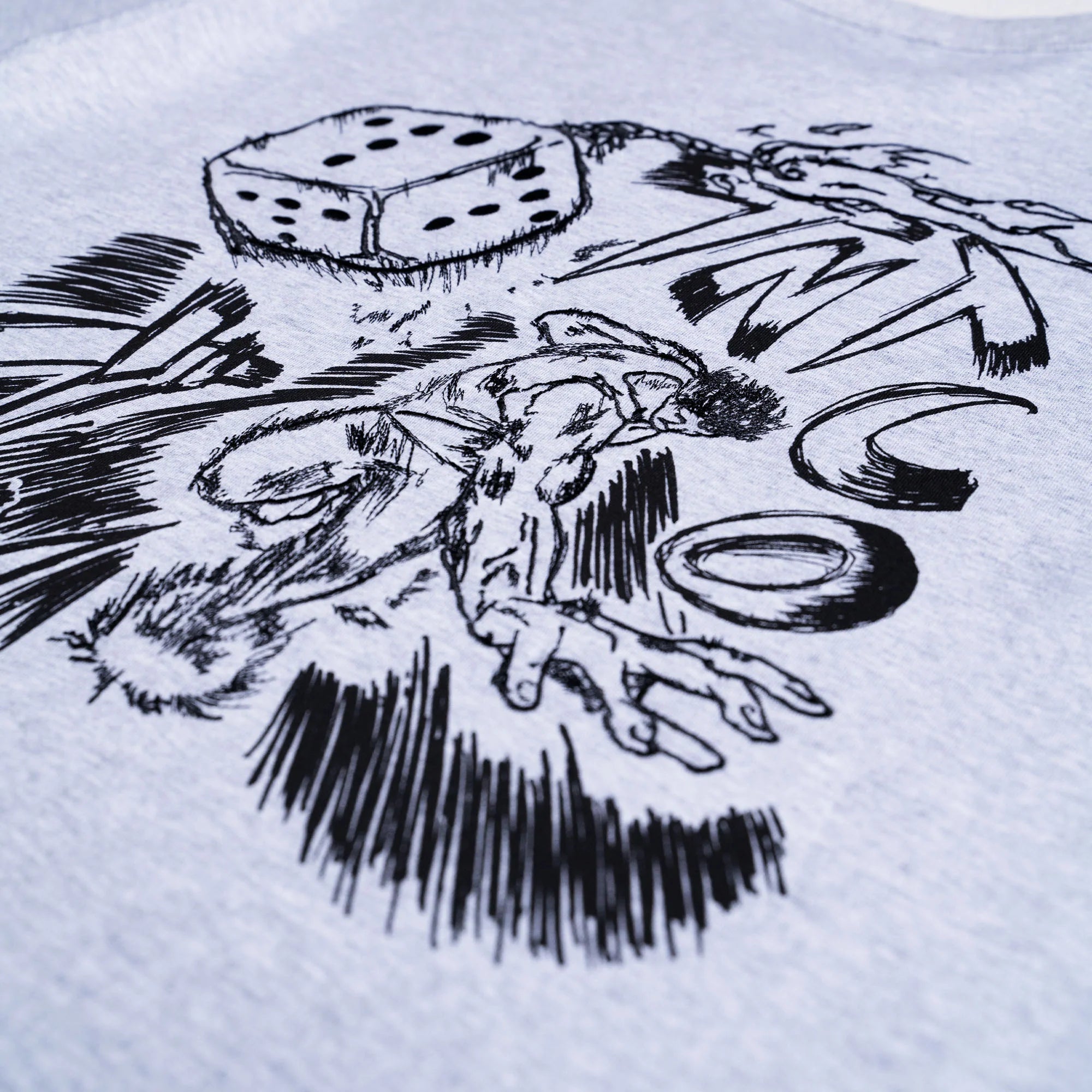 Flame Dice Tee Grey
