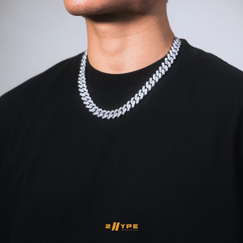 Iced-Out Prong Cuban Link Chain 13mm