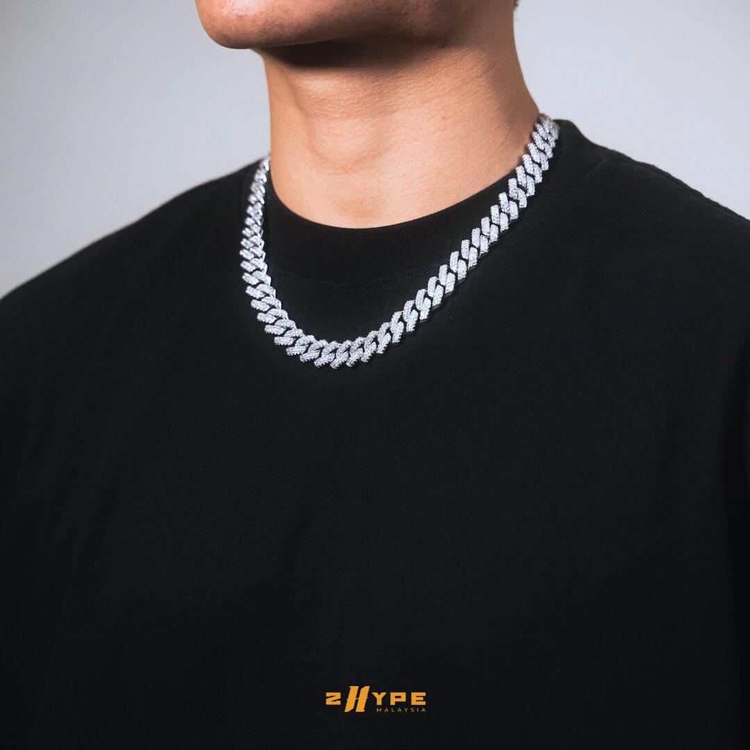 Iced-Out Prong Cuban Link Chain 13mm