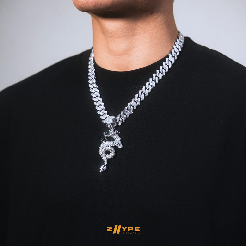 Iced-Out Prong Cuban Link Chain 13mm