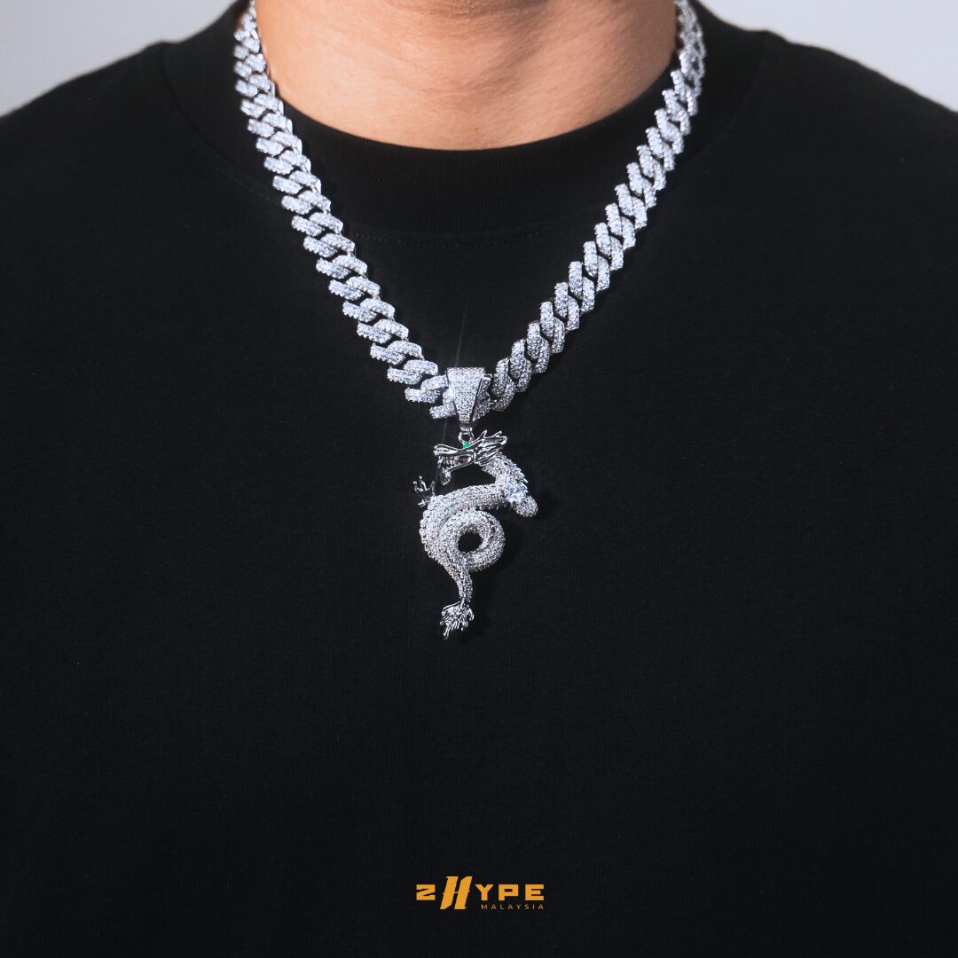 Iced-Out Prong Cuban Link Chain 13mm