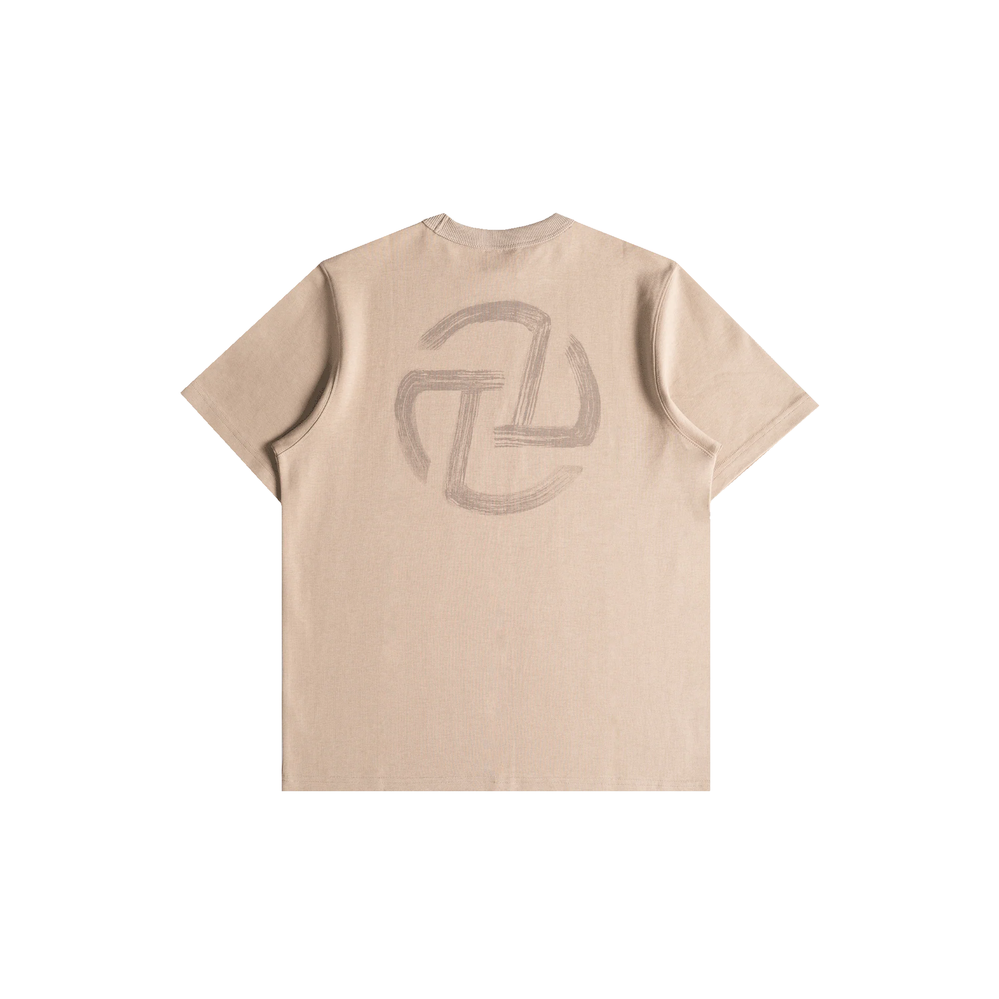 Textured Logo Tee Beige