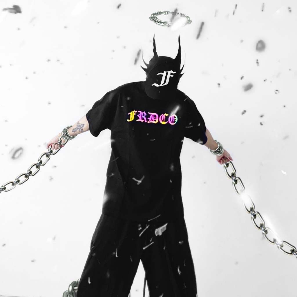 Rainbow Reflective Dragon Tee Black