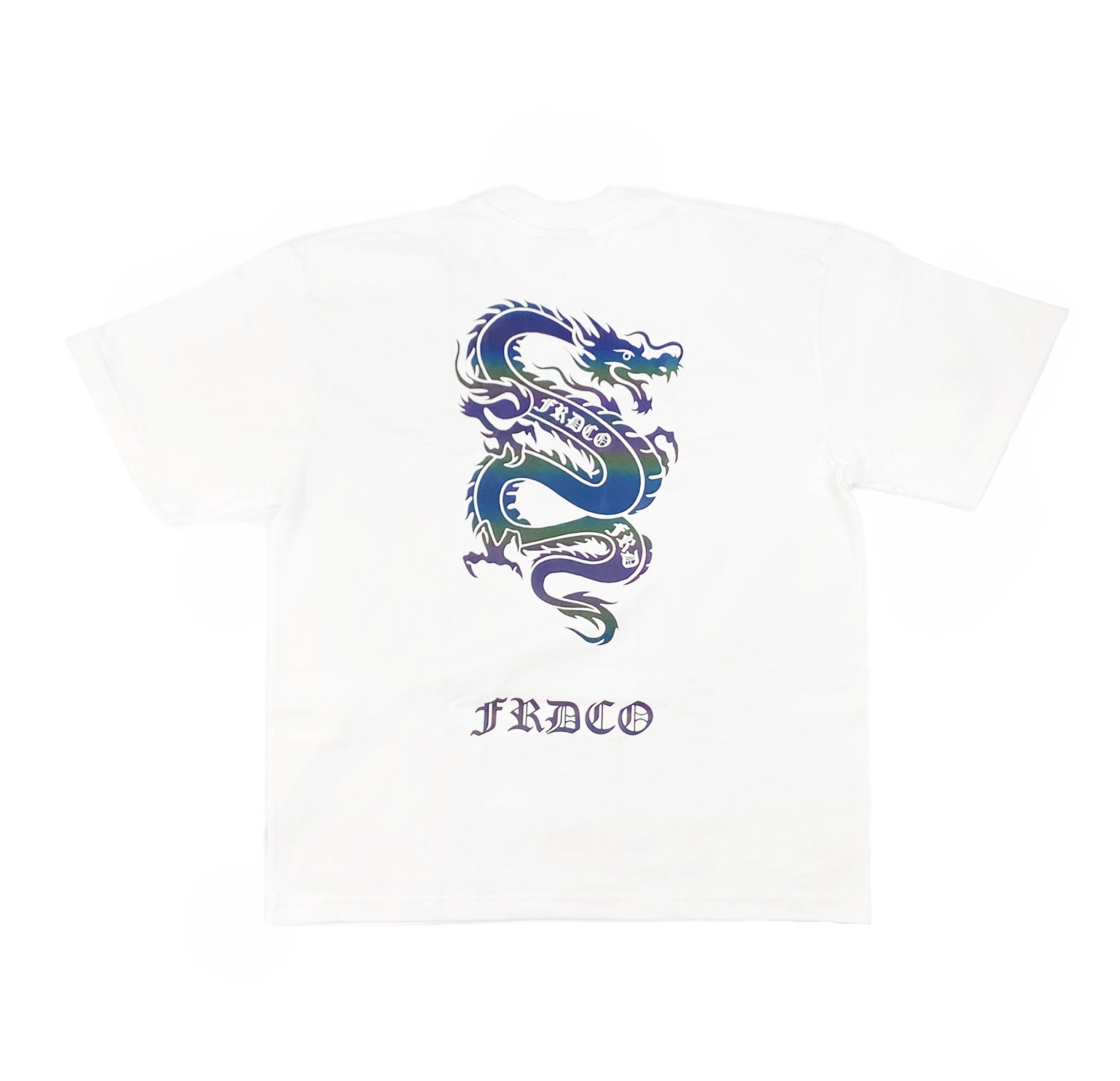Rainbow Reflective Dragon Tee White