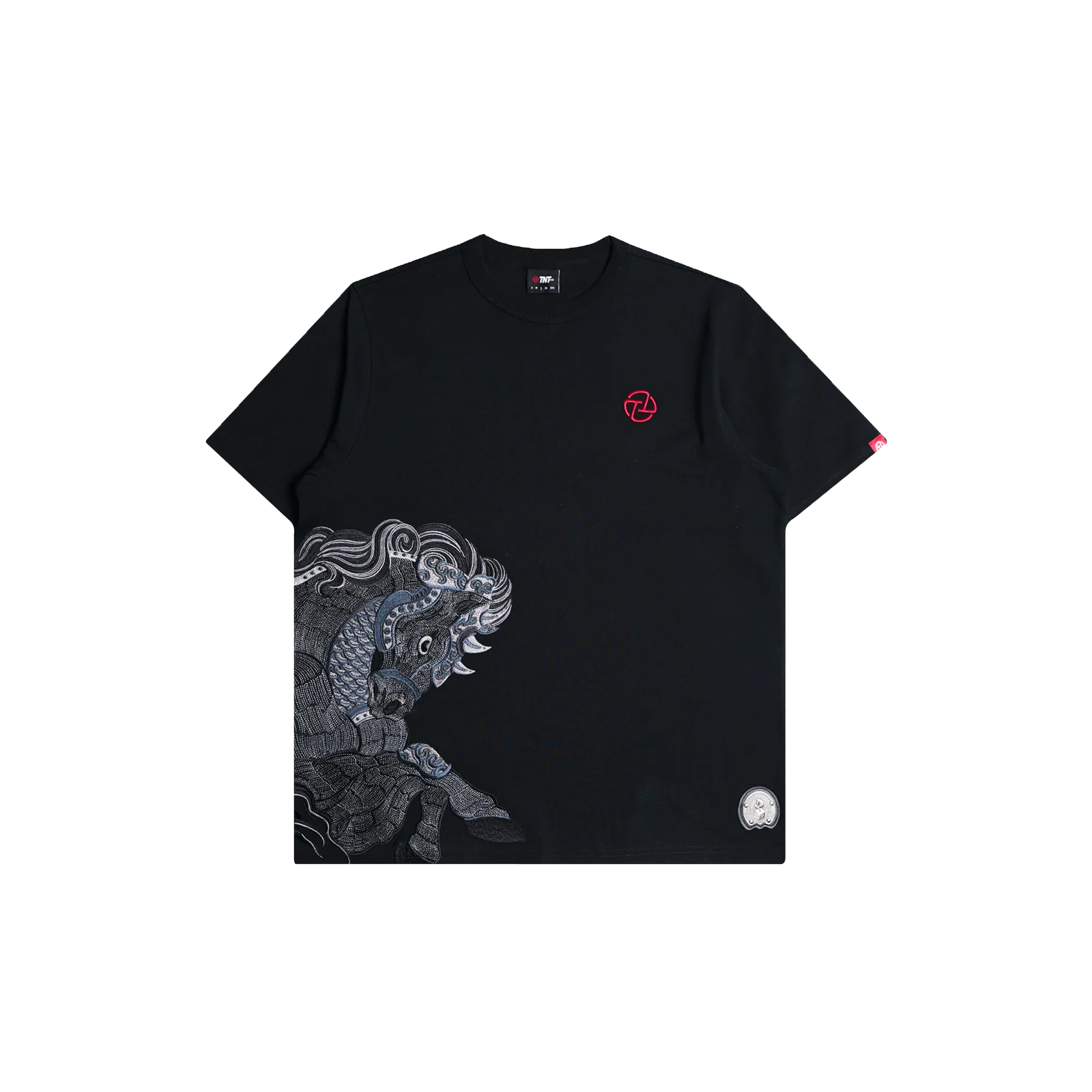 Side Horse Tee (Black on Black)