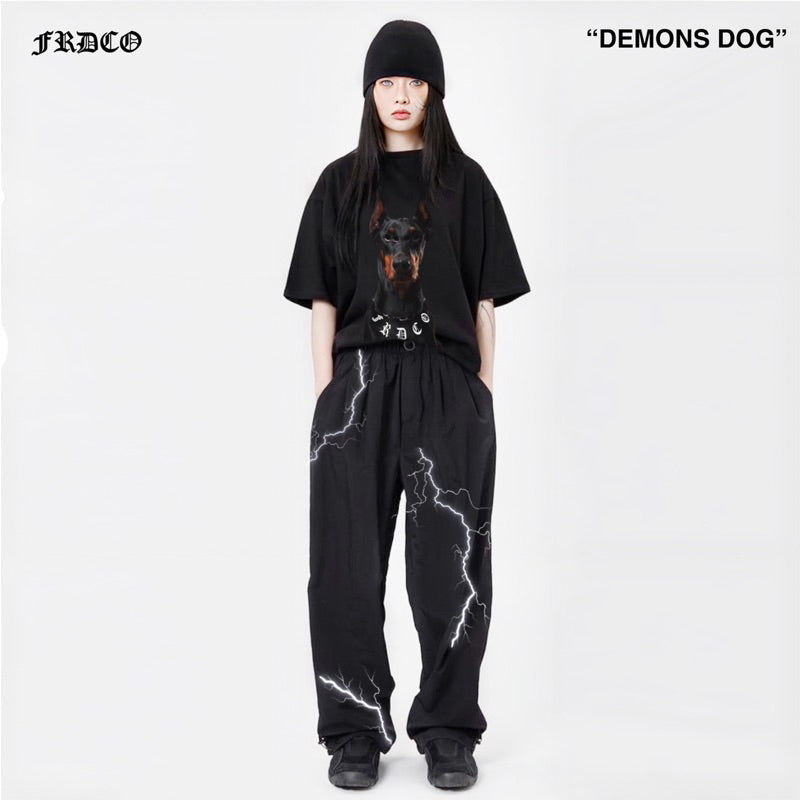 Dog Head Logo Tee Black