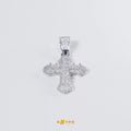 Iced-Out White Cross Pendant