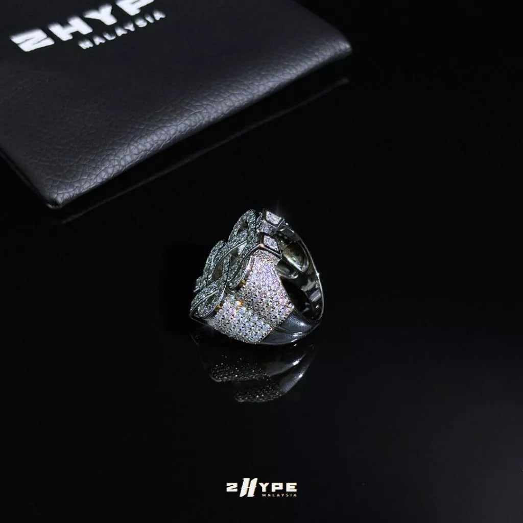 Iced-Out Dollar Ring