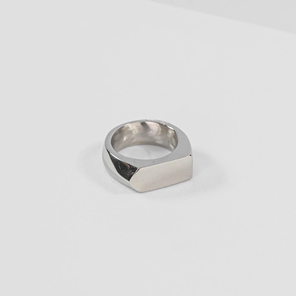 Steel Signet Ring (Silver)
