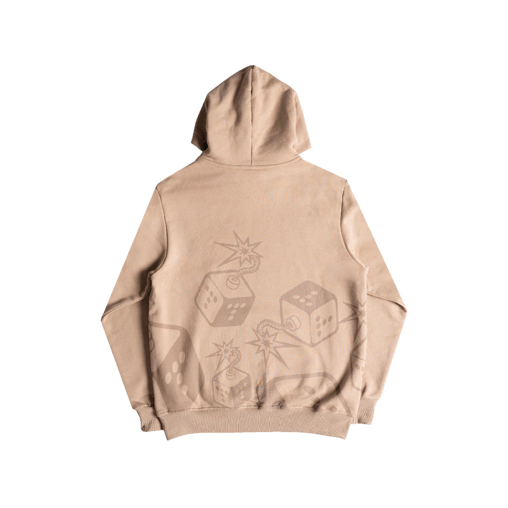 Dice Hooded Sweatshirt Brown