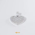 Iced-Out Baguette Heart Pendant