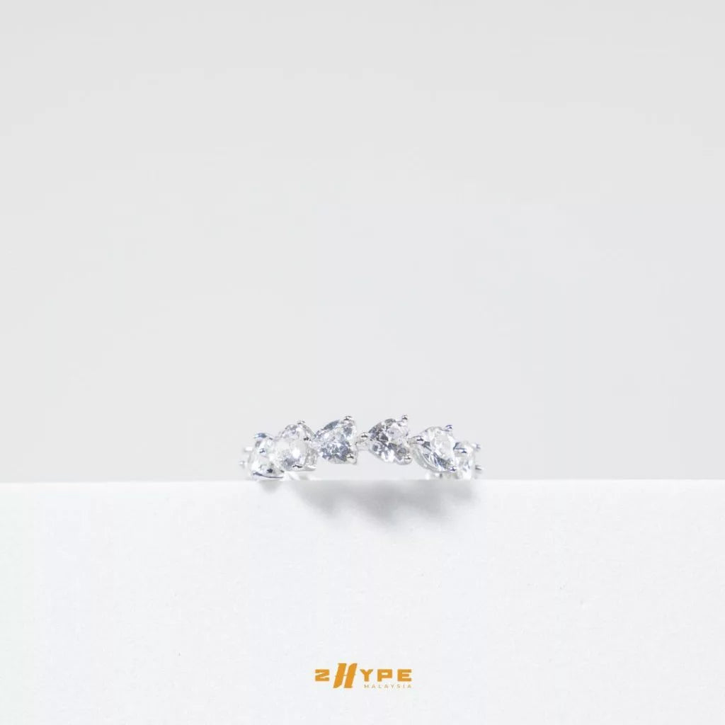 Iced-Out Heart Stone Ring
