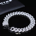 Iced-Out Prong Cuban Link Bracelet 13mm