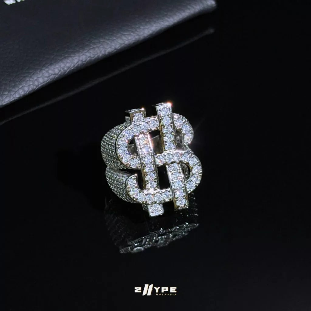 Iced-Out Dollar Ring