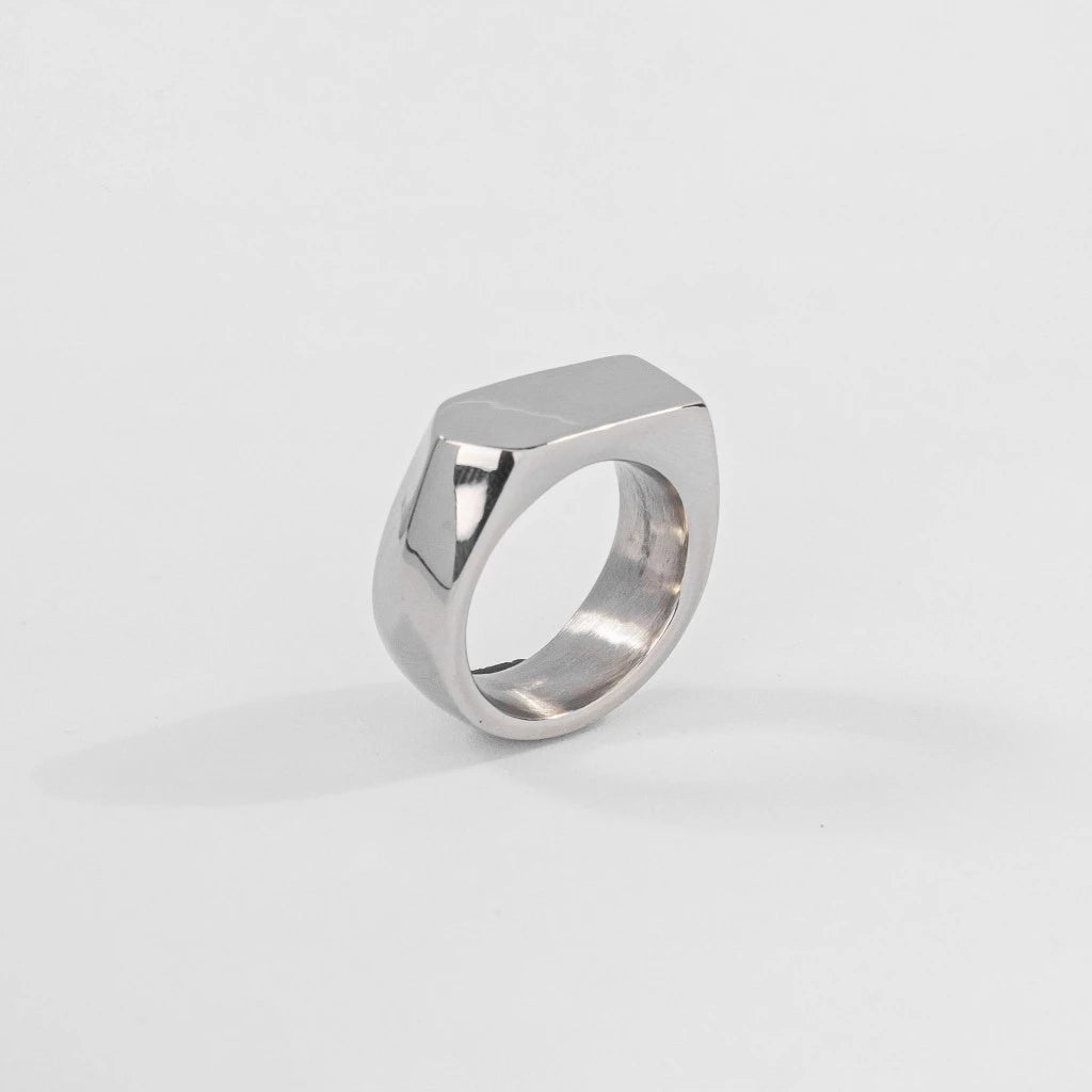 Steel Signet Ring (Silver)