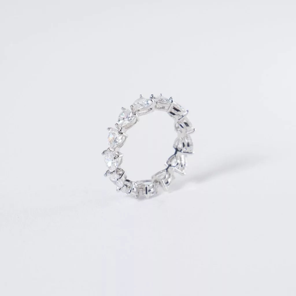 Iced-Out Heart Stone Ring